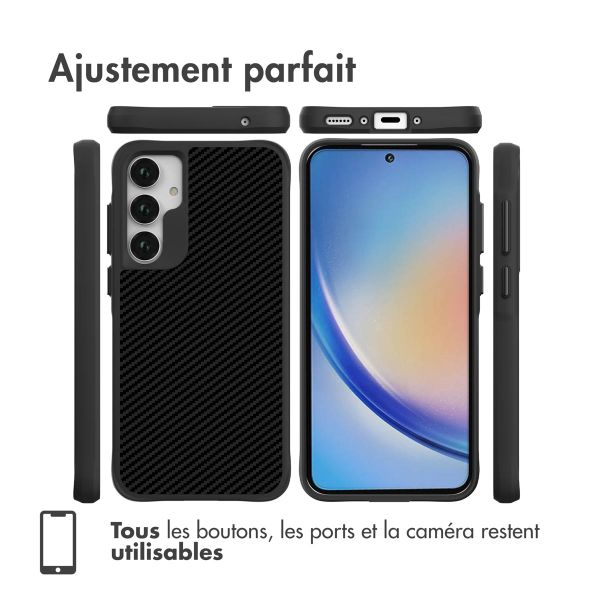 imoshion Rugged Hybrid Carbon Case Samsung Galaxy A35 - Noir