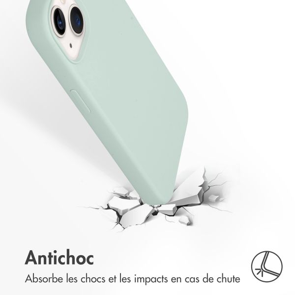 Accezz Coque Liquid Silicone Apple iPhone 14 / 13 - Sky Blue