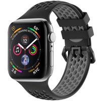 imoshion Bracelet sport en silicone avec boucle Apple Watch | 38/40/41/42 mm - Black / Grey