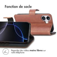 imoshion Étui de télephone portefeuille de luxe Apple iPhone 17 - Marron