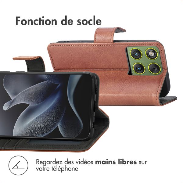 imoshion Étui de télephone portefeuille de luxe Motorola Edge 70 - Marron