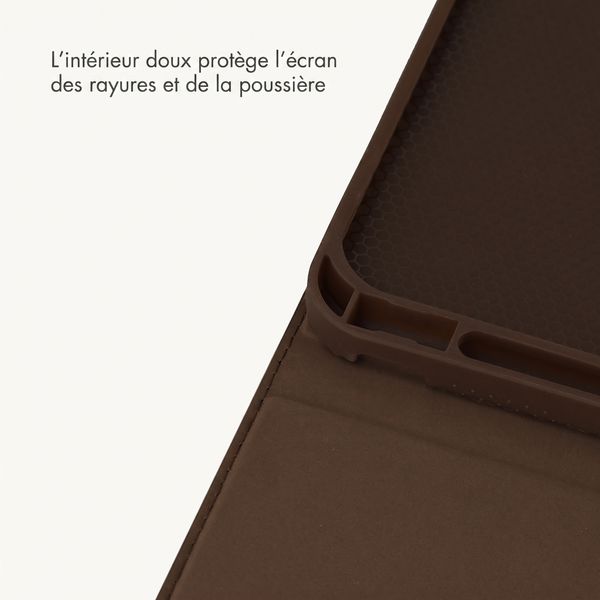 Selencia Coque Croco Apple iPad Air 11 pouces (2026) M4 / (2025) M3 / (2024) M2 / Air 5 (2022) / Air 4 (2020) - Choco Brown