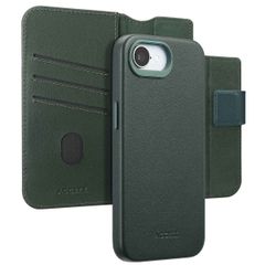 Accezz Étui de télephone portefeuille en cuir 2-en-1 avec MagSafe Apple iPhone 17e / 16e - Cedar Green