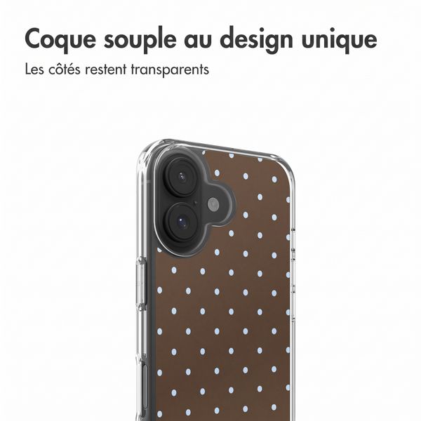 imoshion Coque Design Apple iPhone 16 - Polka Dot Bruin