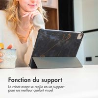 imoshion Coque tablette Design Trifold Apple iPad 6 (2018) 9.7 pouces / iPad 5 (2017) 9.7 pouces / Air 2 (2014)/Air 1 (2013) - Black Marble