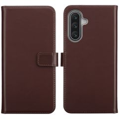 Selencia Étui portefeuille en cuir véritable Samsung Galaxy A17 (5G) / (4G) - Marron