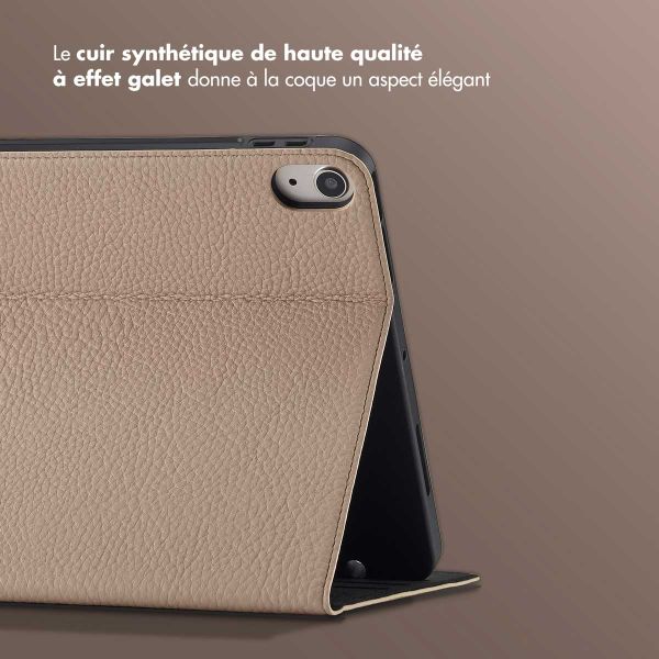 Selencia Coque tablette Riva Apple iPad Air 11 pouces (2026) M4 / (2025) M3 / (2024) M2 / Air 5 (2022) / Air 4 (2020) - Beige