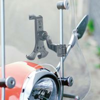 Lampa Support de téléphone Smart Flow pour scooter - Rotation à 360° - Fixation sur rétroviseur et pare-brise - Noir
