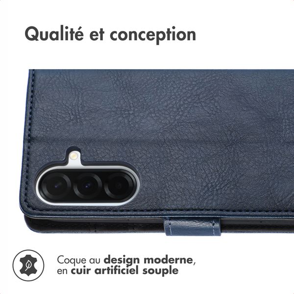 imoshion Étui de télephone portefeuille de luxe Samsung Galaxy A57 (5G) - Bleu foncé