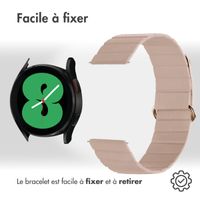 imoshion Bracelet en cuir magnétique Samsung Galaxy Watch 7 40/44 mm - Beige