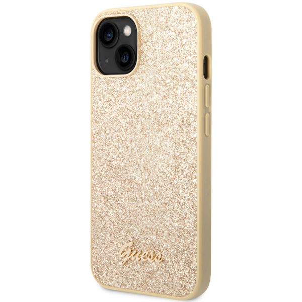 Guess Coque Glitter Flakes Apple iPhone 14 - Doré