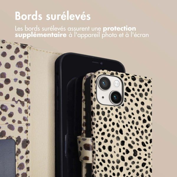 imoshion Étui de télephone portefeuille Design Apple iPhone 14 - Black And White Dots