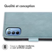 imoshion Étui de télephone portefeuille de luxe Motorola Moto G14 - Bleu clair