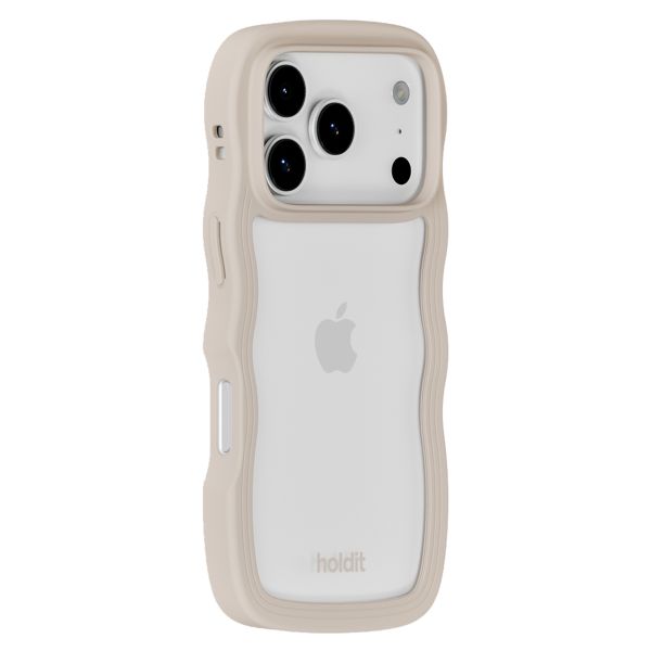 Holdit Coque Wavy Apple iPhone 17 Pro Max - Transparent / Light Beige
