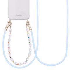 imoshion Ensemble de cordons de téléphone colorés avec perles – Bleu clair
