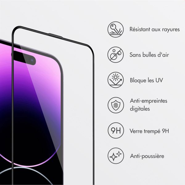 Accezz Protecteur d'écran en verre trempé + Applicateur Apple iPhone 14 Pro
