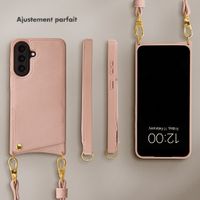 Selencia Coque de télephone Nova avec cordon et porte-cartes Samsung Galaxy A57 (5G) - Dusty Rose