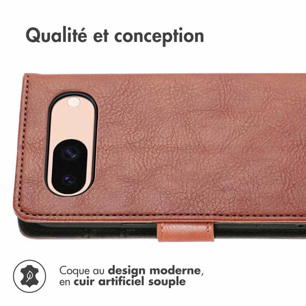 imoshion Étui de télephone portefeuille de luxe Google Pixel 8a - Marron