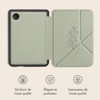 imoshion Étui de liseuse portefeuille design Pliable Kobo Clara Colour / BW - Floral Green