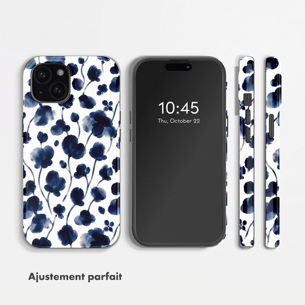 Selencia Coque arrière Vivid avec MagSafe Apple iPhone 15 - Midnight Blossom