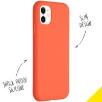 Accezz Coque Liquid Silicone Apple iPhone 11 - Nectarine
