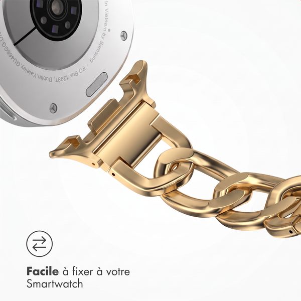 Selencia Bracelet Chain Samsung Galaxy Watch 9 (40/44mm) / Watch 8 (40/44mm) / Classic (46mm) - Doré
