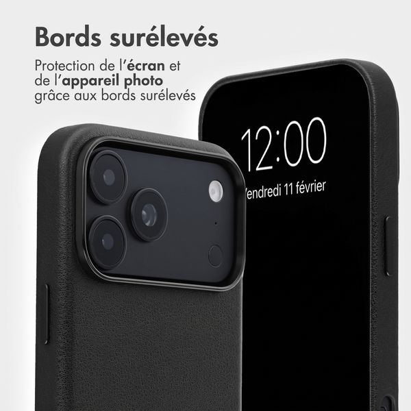 Accezz Étui de télephone portefeuille en cuir 2-en-1 avec MagSafe Apple iPhone 18 Pro Max / 17 Pro Max - Onyx Black