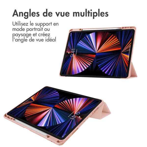 imoshion Coque tablette rigide Trifold Apple iPad Pro 12.9 (2018/2020/2021/2022) - Rose