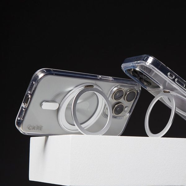 CARE by PanzerGlass Coque Kickstand MagSafe Apple iPhone 16 Pro - Silver