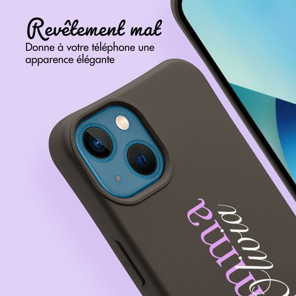 Coque Color MagSafe avec cordon amovible et photo et/ou texte personnalisés Apple iPhone 13 - Nom