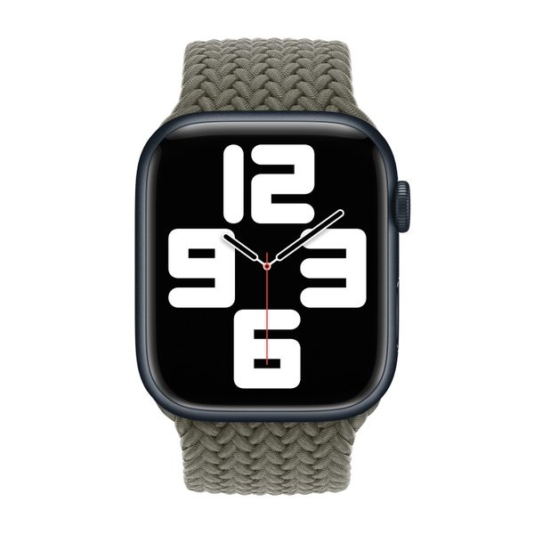 Apple Bracelet Solo tressé Apple Watch | 38/40/41/42 mm - Taille 3 - Olive