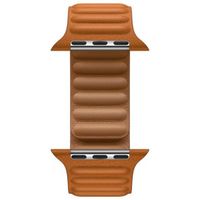 Apple Bracelet Leather Link Apple Watch | 44/45/46/49 mm - Taille M/L - Golden Brown