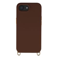 Selencia Coque arrière Rivièra avec MagSafe avec crochets amovibles Apple iPhone 17e / 16e - Choco Brown