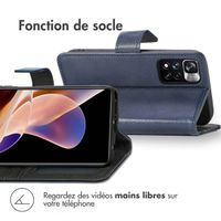 imoshion Étui de télephone portefeuille de luxe Xiaomi Redmi Note 11 Pro - Bleu foncé