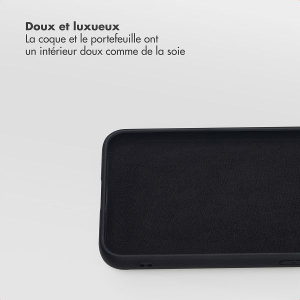 Selencia Étui portefeuille amovible Olyn avec MagSafe Samsung Galaxy S25 / S24 - Noir