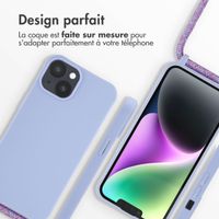 imoshion Coque en silicone avec cordon Apple iPhone 14 - Violet