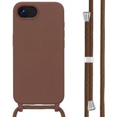 imoshion Coque en silicone avec cordon Apple iPhone 17e / 16e - Marron