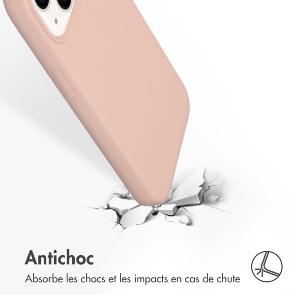Accezz Coque Liquid Silicone Apple iPhone 14 / 13 - Rose