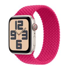 Apple Bracelet Solo tressé Apple Watch | 38/40/41/42 mm - Taille 4 - Raspberry