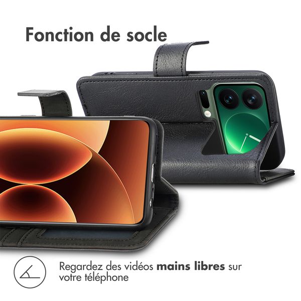 imoshion Étui de télephone portefeuille de luxe Xiaomi 17 Pro Max - Noir