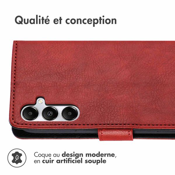 imoshion Étui de télephone portefeuille de luxe Samsung Galaxy A15 (5G/4G) - Rouge