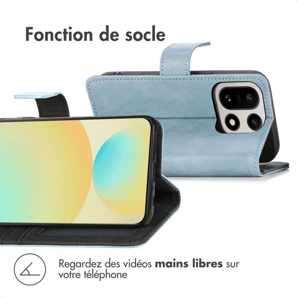 imoshion Étui de télephone portefeuille de luxe OnePlus 15 - Bleu clair
