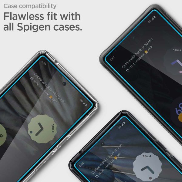 Spigen Protection d'écran en verre trempé GLAStR Fit 2 Paquets + Applicator Google Pixel 7a