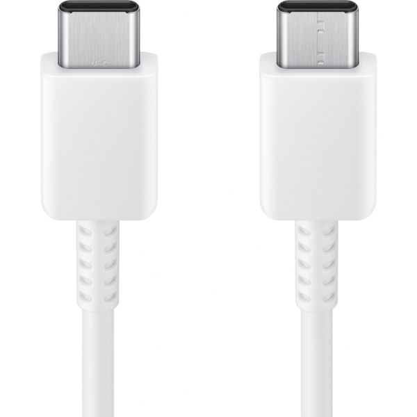 Samsung Lot de charge | USB-C vers USB-C - 1 mètre - 25 Watt - Blanc + Original l'Adapteur de charge radpide USB-C emballage d'usine - 25 Watt - Blanc