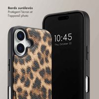 Selencia Coque de télephone Nova avec cordon et porte-cartes Apple iPhone 16 - Leopard