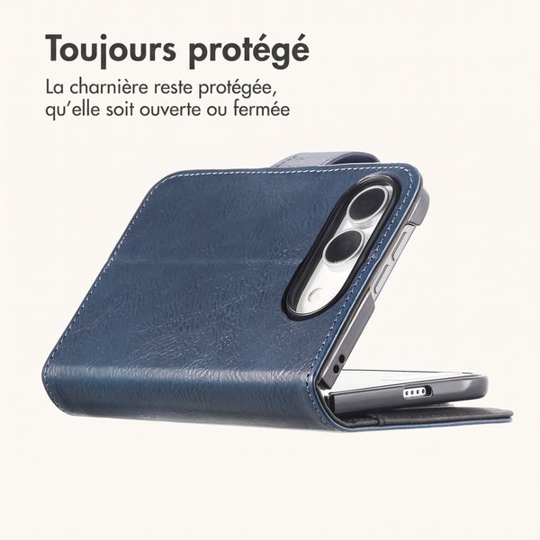 imoshion Étui de télephone portefeuille de luxe Apple iPhone Duo - Bleu foncé