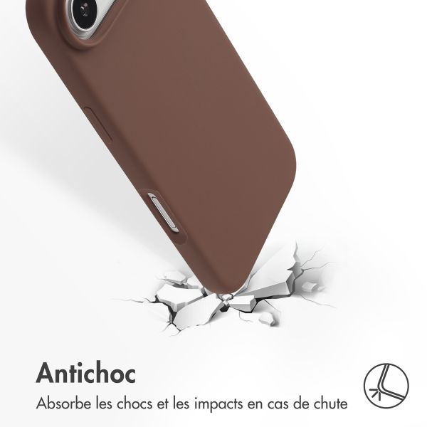 Accezz Coque Liquid Silicone avec MagSafe Apple iPhone Air - New Tea Brown