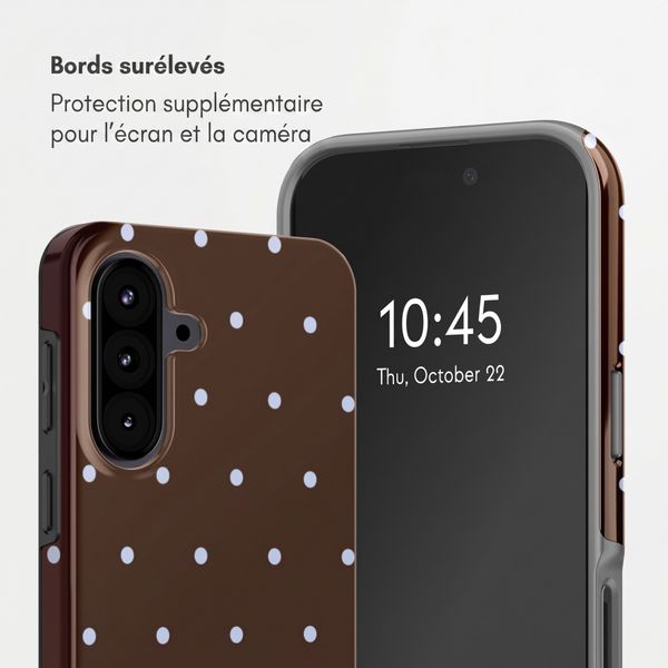 Selencia Coque arrière Vivid Samsung Galaxy A57 (5G) - Happy Dots Chocolate