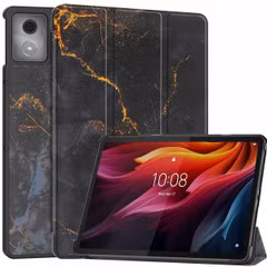 imoshion Coque tablette Design Trifold Lenovo Tab K11 Plus - Black Marble