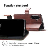 imoshion Étui de télephone portefeuille de luxe Samsung Galaxy A17 (5G) / (4G) - Marron foncé